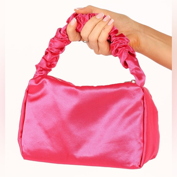 Petal & Pup Handbags - Petal & Pup NWT Mira Satin Hot Pink Bag